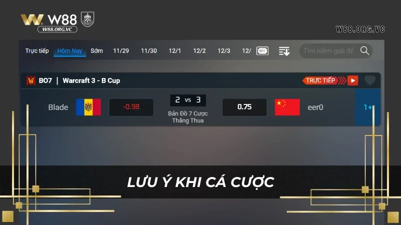 Những lưu ý khi trải nghiệm game của SABA ESPORTS