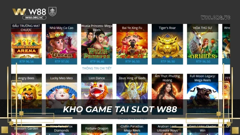 Hòa mình vào kho game đỉnh cao slot w88