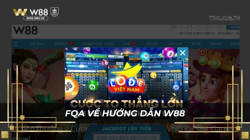 Người chơi dễ dàng thấy hướng dẫn tại web W88