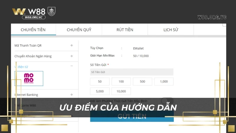 Ưu điểm của việc cung cấp các hướng dẫn tại W88